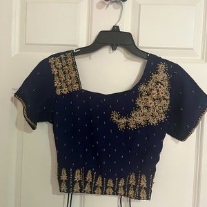 Crop top with bootcut pants indian wear